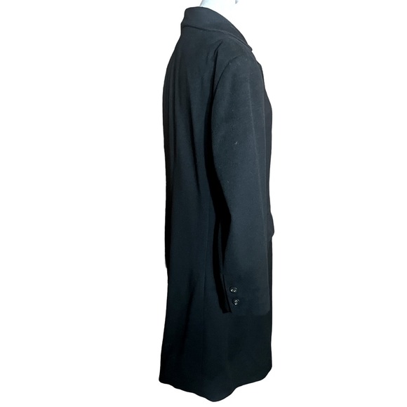 BROOKS BROTHERS BLACK WOOL BLEND OVERCOAT JACKET IN GOOD CONDITION (2) - Picture 4 of 12